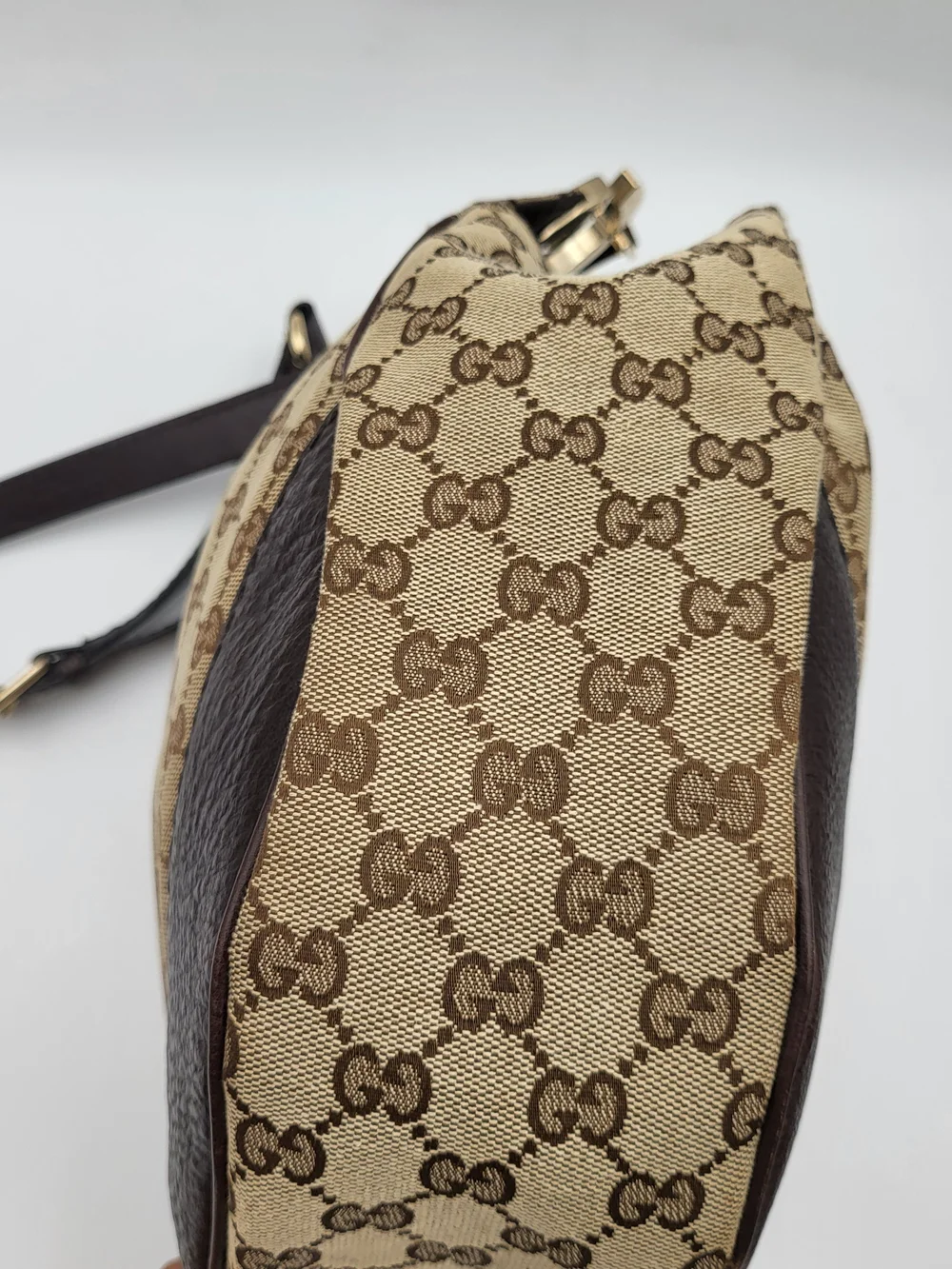 GUCCI Monogram Medium Charlotte Hobo Brown,, Authentic!!